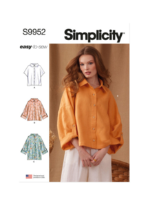 Simplicity Sewing Pattern Misses' Shirts S9952