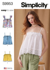 Simplicity Sewing Pattern Misses' Tops S9953