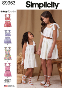 Simplicity Sewing Pattern Children's and Girls Tops, Skirts, and Dresses S9963