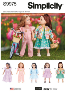 Simplicity Sewing Pattern 18" Doll Clothes S9975