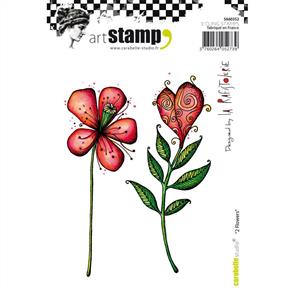 Carabelle Studio Rubber Stamp - 2 Flowers