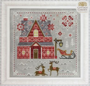 Cottage Garden Samplings Fabulous House Series - #1 Santa's House Chart