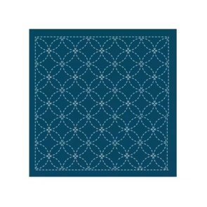 Olympus Sashiko sampler Traditional Design Shippo-tsunagi Navy