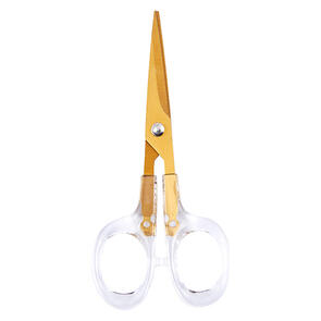 Klasse Enthusiast 5" Embroidery Scissors Gold Blade, Transparent Handles