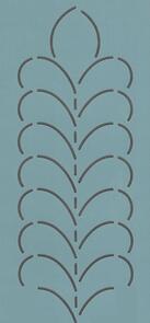 The Stencil Company  Simple Feather #2- 4''