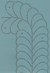 The Stencil Company  Quilting Stencil - Giant Straight Feather 7''