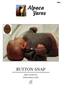 Alpaca Yarns 5000 Button Snap Sweater - Knitting Pattern / Kit
