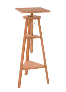 Jullian Adjustable Sculpture Stand - Oiled beechwood