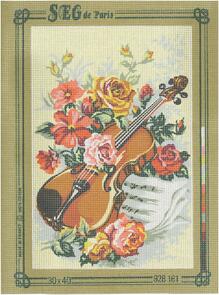 SEG De Paris  Tapestry Canvas 30X40 Violin