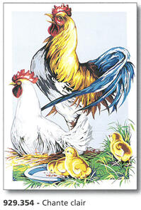 SEG De Paris  Tapestry Canvas 45X60 Chante Clair, Chicken Family