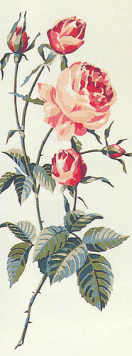 SEG De Paris  Tapestry Canvas Red Roses 25 X 60
