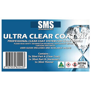 SMS Airbrush Paint 30ml - Ultra Clear Coat 2K SET