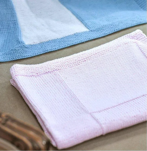 DMC Baby Cotton One-Coloured Blanket Pattern / Kit