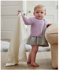 Sirdar 5260 Baby Cardigan & Blanket - Knitting Pattern / Kit