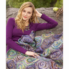 Malabrigo Springbanks - Hexagon-motif Blanket- Knitting Kit / Pattern
