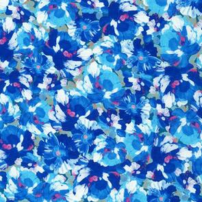 Robert Kaufman Painterly Petals SRKD-20264-4 BLUE