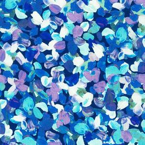 Robert Kaufman Painterly Petals SRKD-20265-64 AZURE