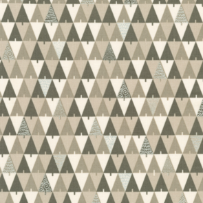 Robert Kaufman Holiday Flourish - Peppermint twist ||  Taupe 22951