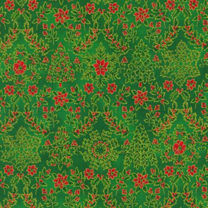 Robert Kaufman Holiday Flourish - Snow Flower - SRKM-21601-274 - Pine