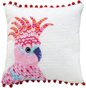 The Stitchsmith Needlepoint Kit: Pink Cockatoo