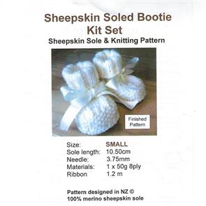 Alpaca Yarns  Sheepskin Soled Bootie Kit Set