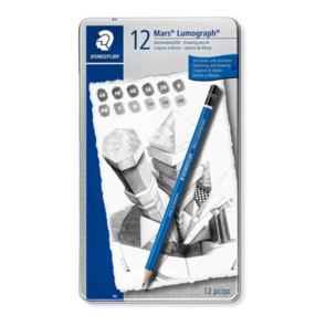 Staedtler Mars Lumograph Tin Of 12 Degrees