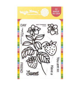 Waffle Flower Sweet Strawberry Stamp Set
