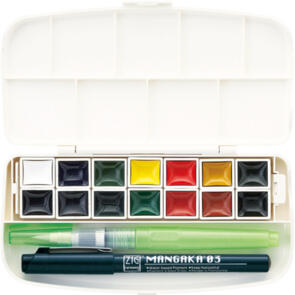 KURETAKE ZIG Watercolor System Transparent Watercolor 14pc Set
