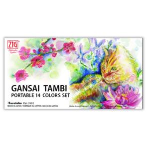 KURETAKE Gansai Tambi Portable 14 color set