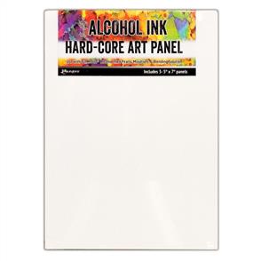 Ranger Ink Tim Holtz Alcohol Ink Hard Core Art Panel - 5"X7" 3/Pkg