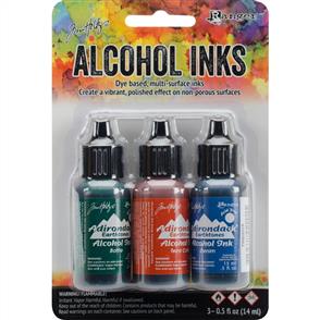 Ranger Ink Tim Holtz Alcohol Ink .5oz 3/Pkg - Rustic Lodge