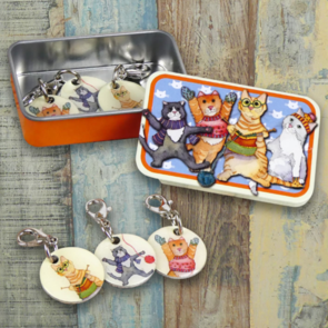 Emma Ball Kittens Crochet Markers in a tin(T171)