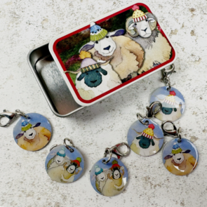 Emma Ball Happy Sheep Crochet Markers tin (T297)