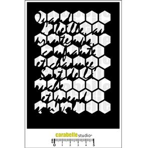 Carabelle Stencil - Honeycomb & Script