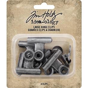 Idea-Ology Tim Holtz Metal Hinge Clip Large 8/Pkg