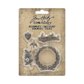 Idea-Ology Tim Holtz - Adornments Sweetheart - 5 Pieces