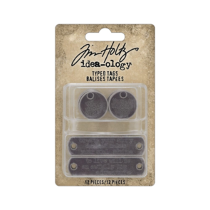 Idea-Ology Tim Holtz - Typed Tags - 12 Pieces