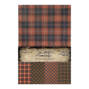 Idea-Ology Tim Holtz - Kraft-stock - Halloween Sparkle Plaid