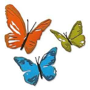 Sizzix Tim Holtz Thinlits Die Set 3PK Brushstroke Butterflies