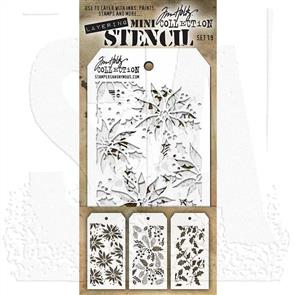 Stampers Anonymous Tim Holtz 3/pk Mini Layering Stencils - Set 19