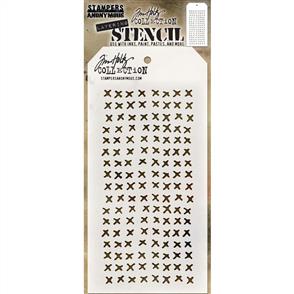 Stampers Anonymous  Tim Holtz Layering Stencil - Stitched