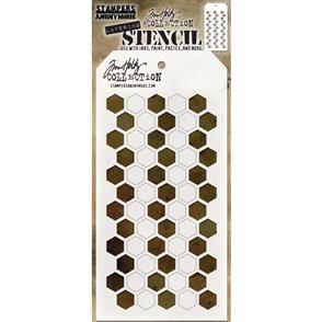 Stampers Anonymous Tim Holtz Layering Stencil - Shifter Hex