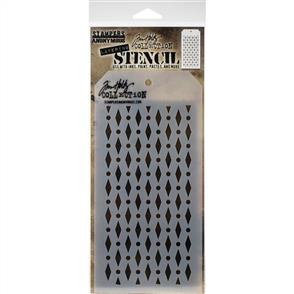 Stampers Anonymous Tim Holtz Layered Stencil 4.125"X8.5" - Diamond Dots