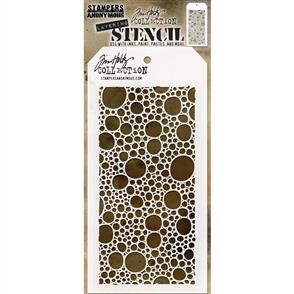 Stampers Anonymous Tim Holtz Layered Stencil 4.125"X8.5" - Bubbles