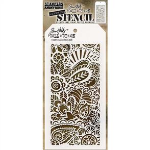 Stampers Anonymous Tim Holtz Layered Stencil 4.125"X8.5" - Doodle Art 1 -Layered