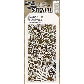 Stampers Anonymous Tim Holtz Layered Stencil 4.125"X8.5" - Doodle Art 2 -Layered