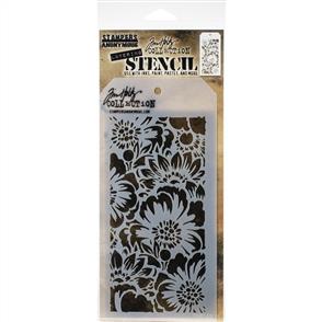 Stampers Anonymous Tim Holtz Layered Stencil 4.125"X8.5" - Bouquet -Layered