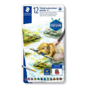 Staedtler Design Journey Tinted Watercolour Tin Of 12 Asst Colours
