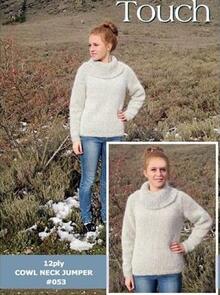 Touch Pattern 053 Cowl Neck Jumper - Knitting Pattern / Kit