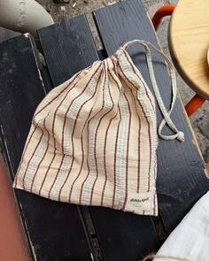 Petite Knit Knitter's String Bag - Seersucker Twin Stripe